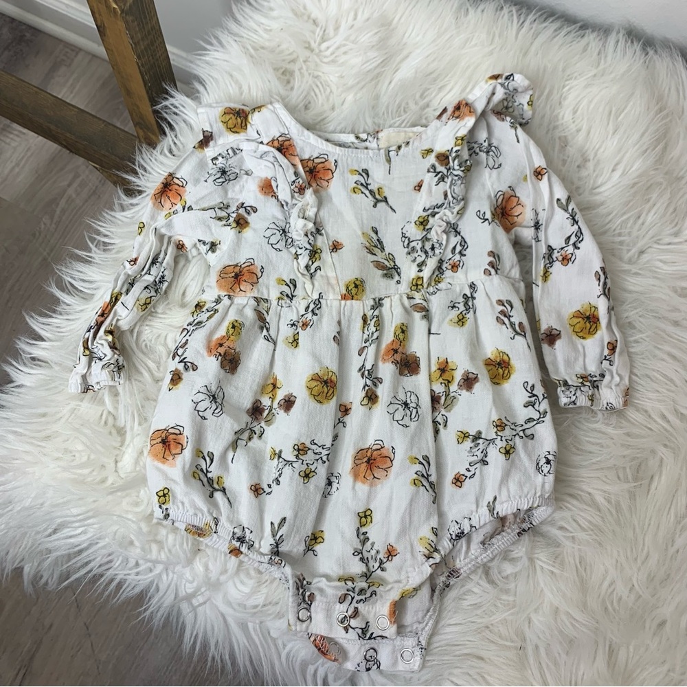 Vignette Floral Print Bubble Romper
